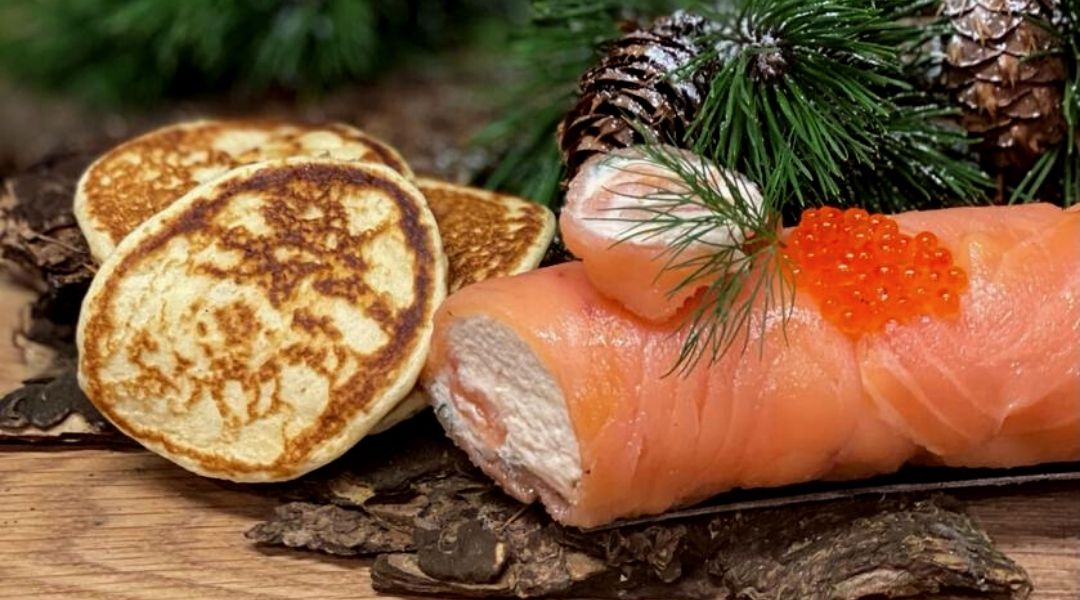 Buche de saumon fumé au yuzu